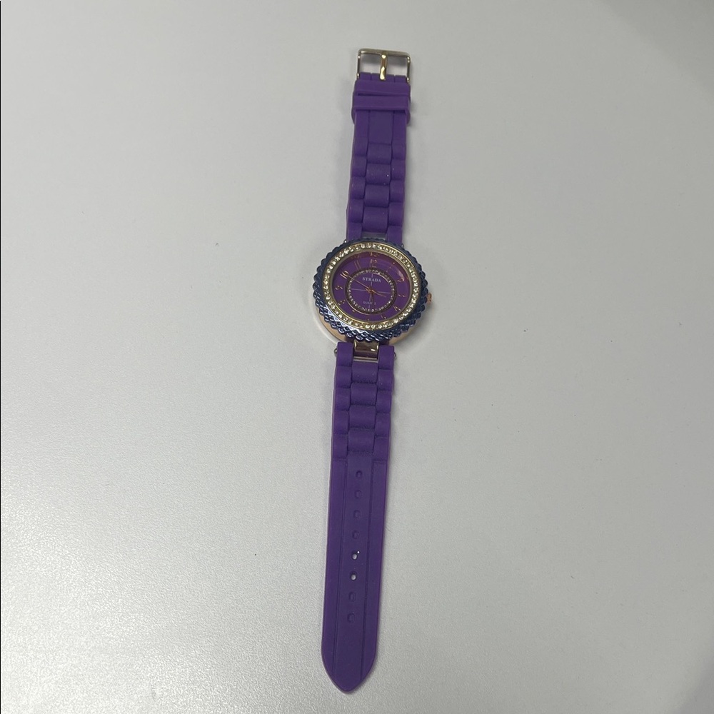 Strada Purple Silicone Strap Watch
